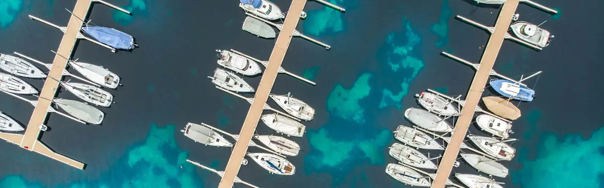 boat lot on body of water